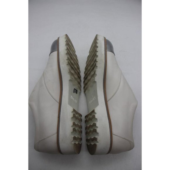 HOGAN White Silver Toe Cap Laceless Women's EU 37.5 Loafers Made in Italy - Picture 6 of 10